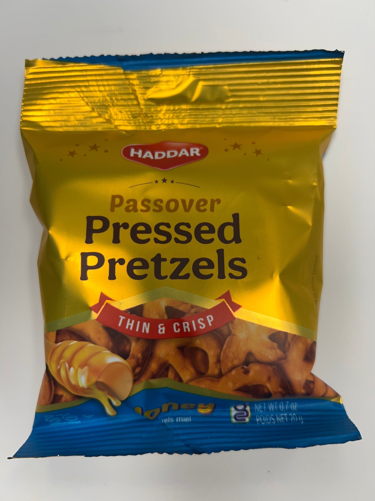 Haddar Passover pressed pretzels honey