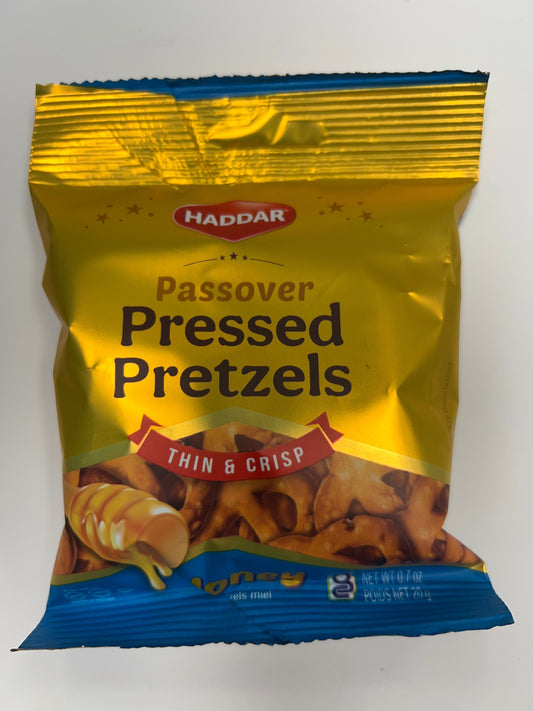 Haddar Passover pressed pretzels honey
