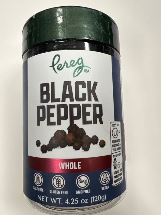 Pereg black pepper. Whole