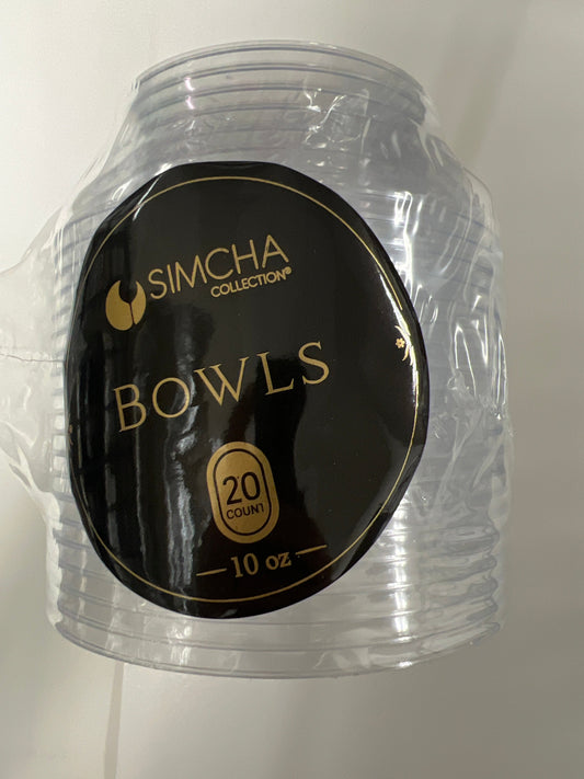 Simcha collection #329 dessert bowls 10oz 20ct clear