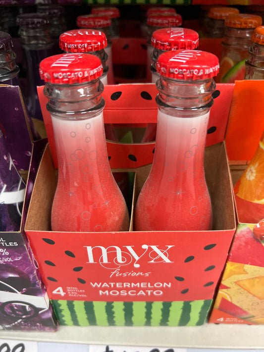 Myx Watermelon Flavored Wine Fusions 4 x 187ml Mevushal