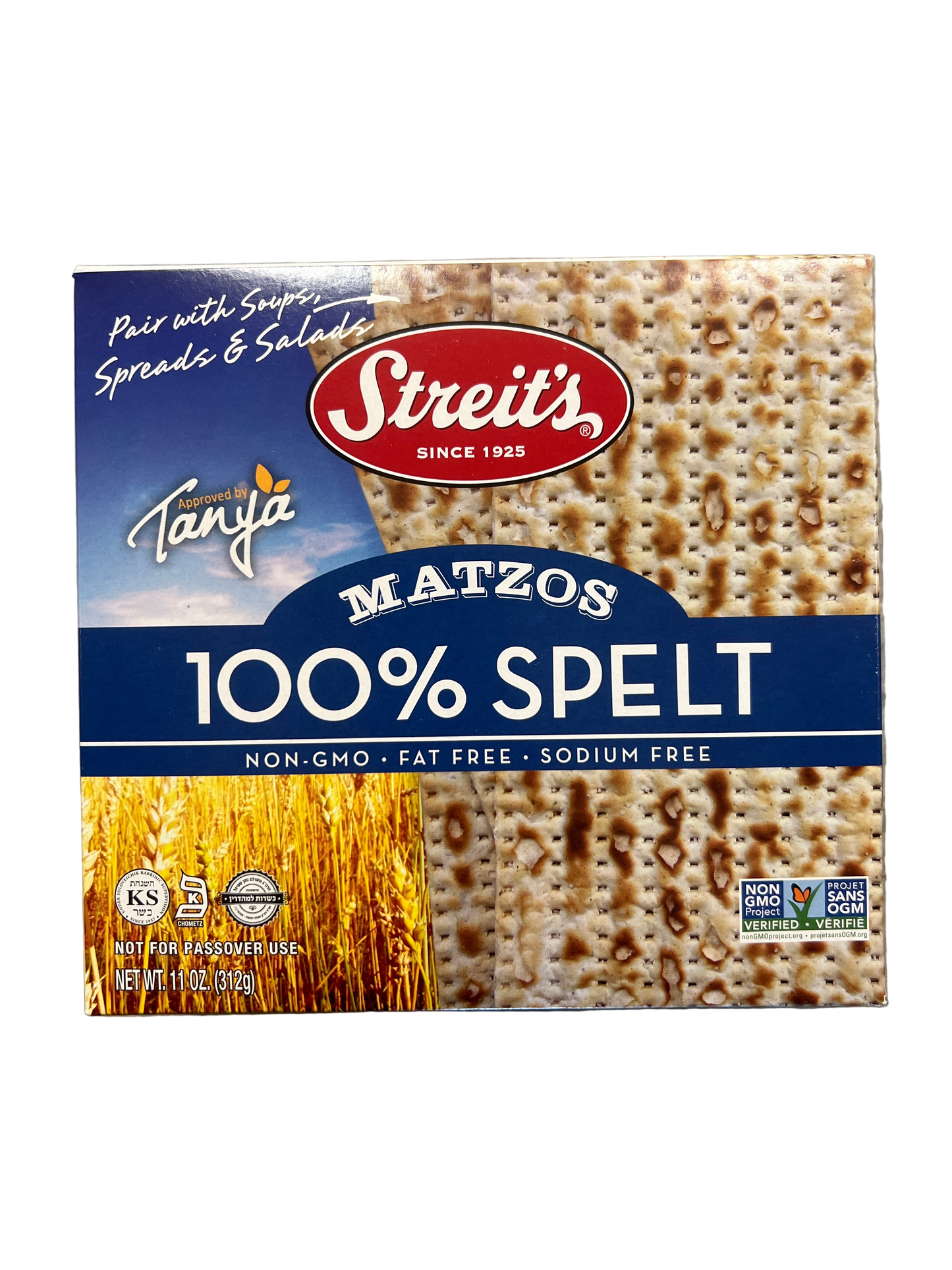 Streits 100% spelt matzo