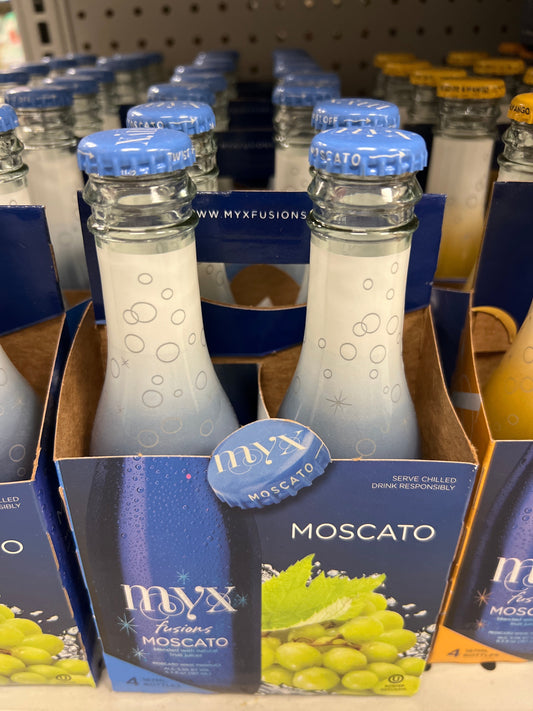 Myx Moscato Blended with Natural Fruit Juices Fusions 4 x 187ml Mevushal