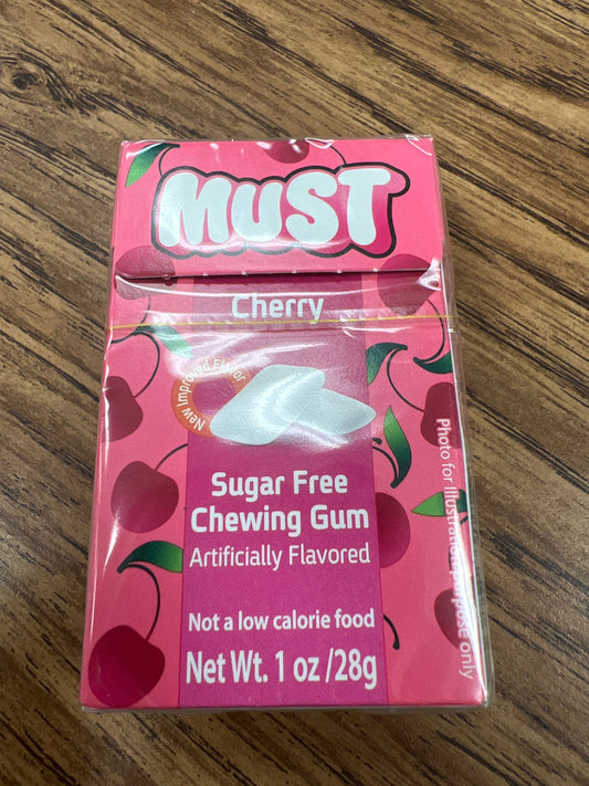Elite must gum box. Cherry. Sugar free