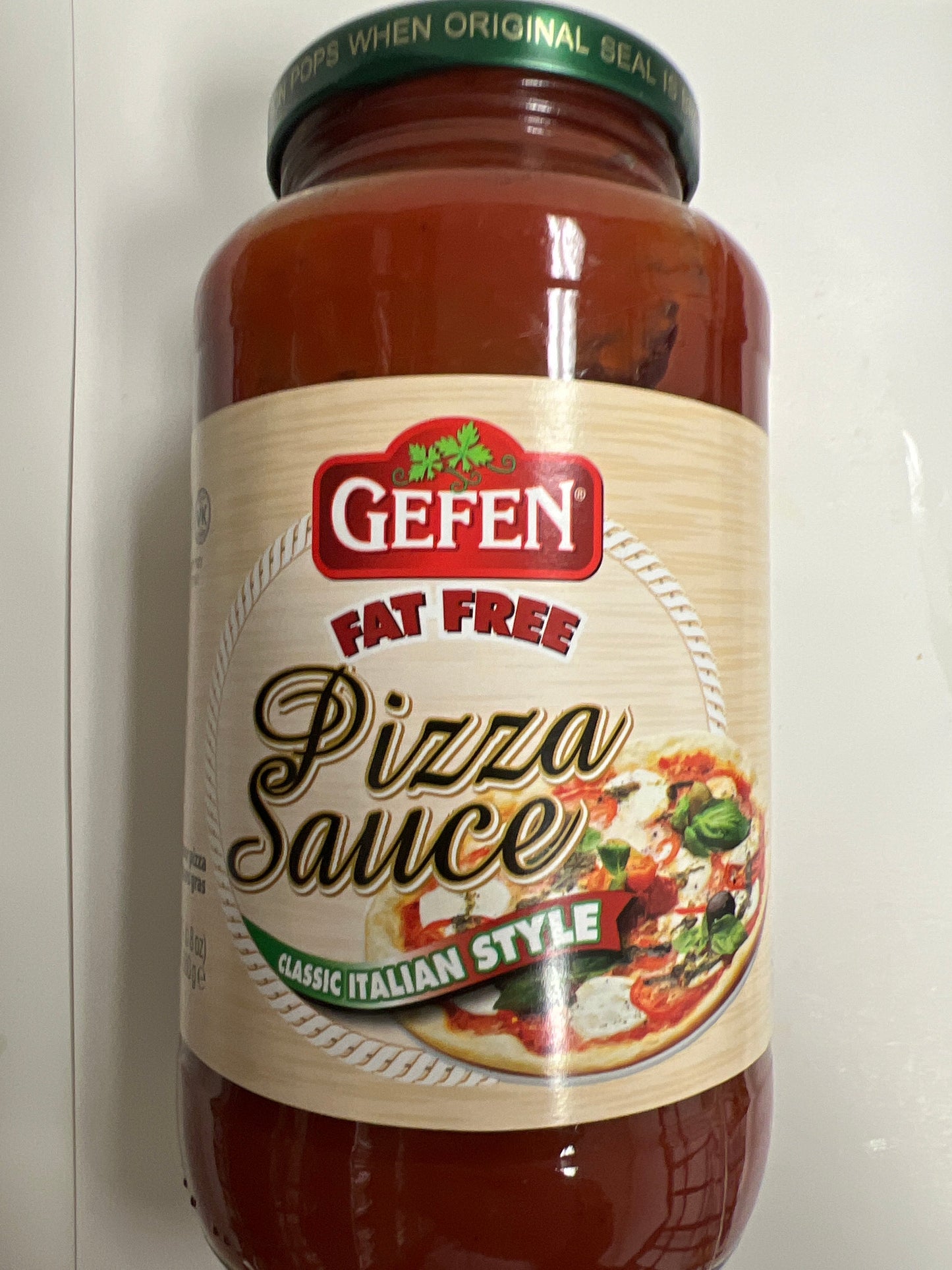 Gefen fat free pizza sauce classic Italian style