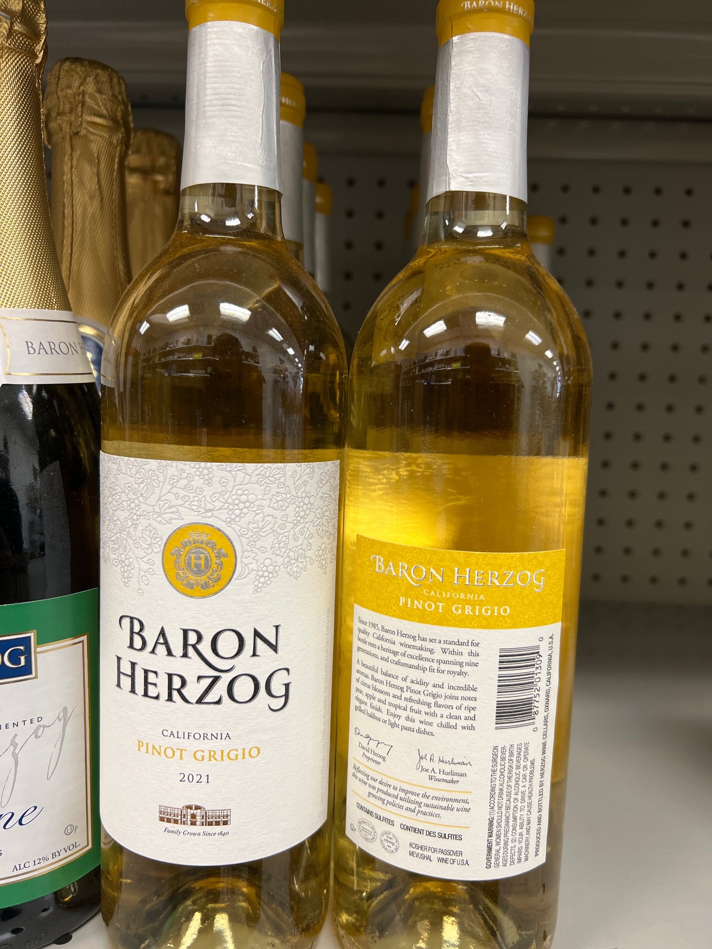 Baron Herzog Pinot Grigio Clarksburg Mevushal