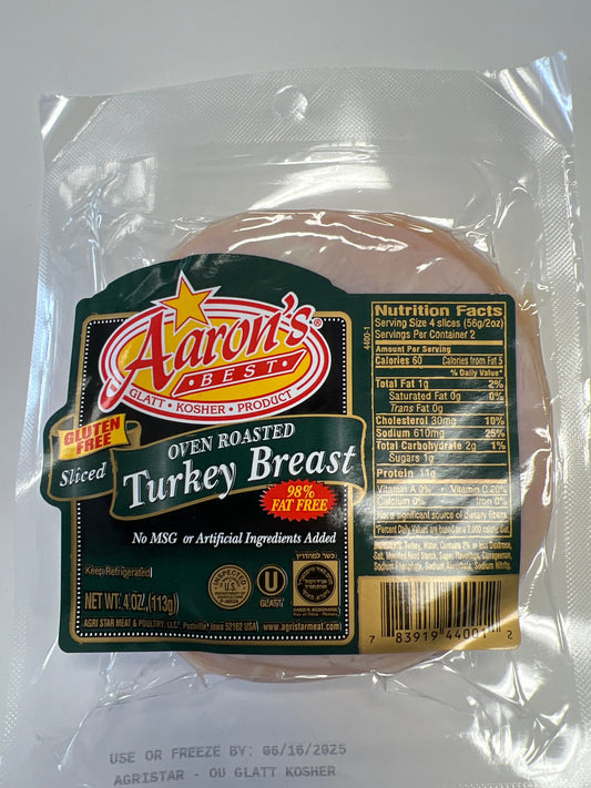 Aarons best sliced oven roasted Turkey breast gluten free