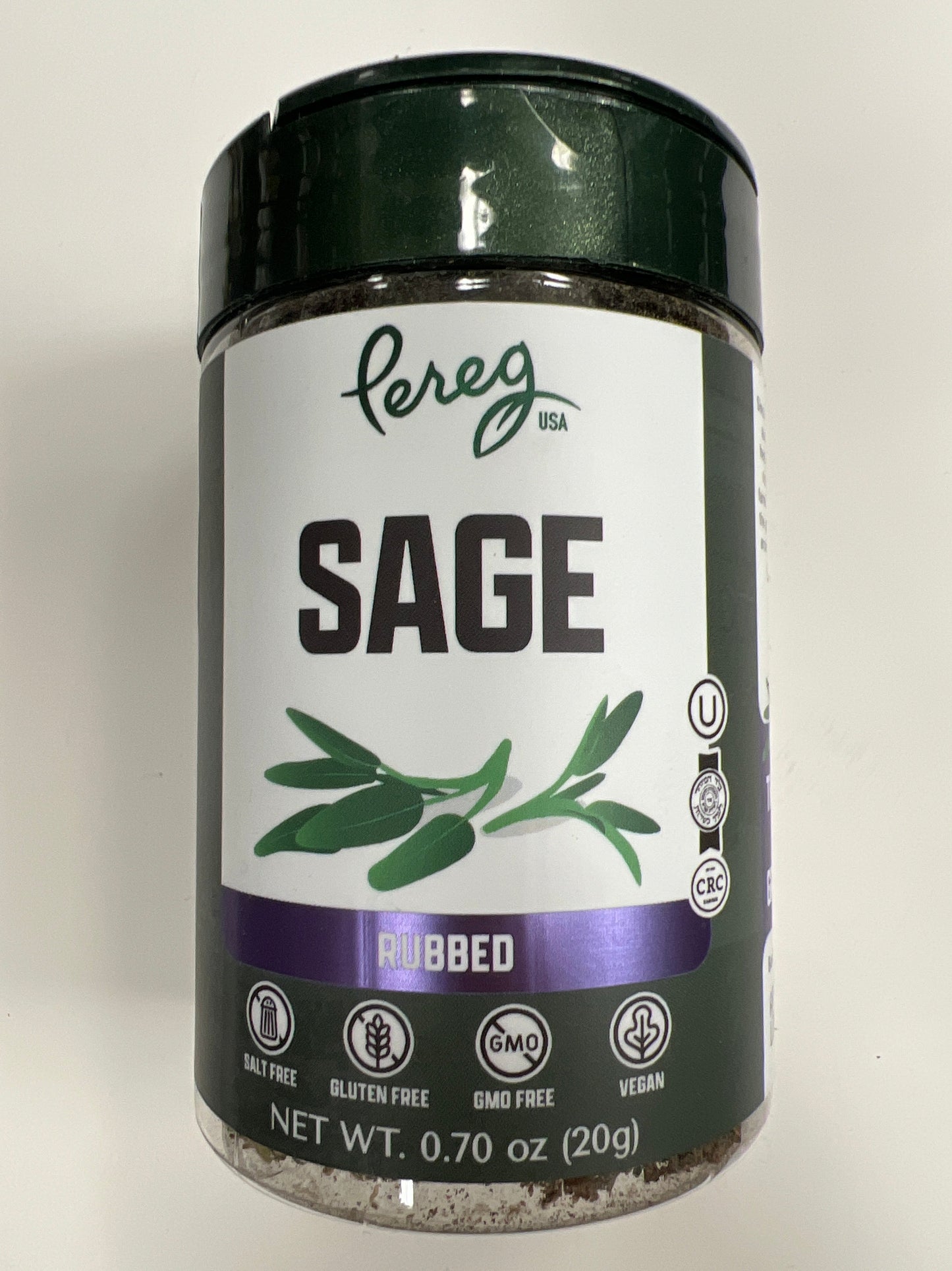 Pereg sage. Rubbed