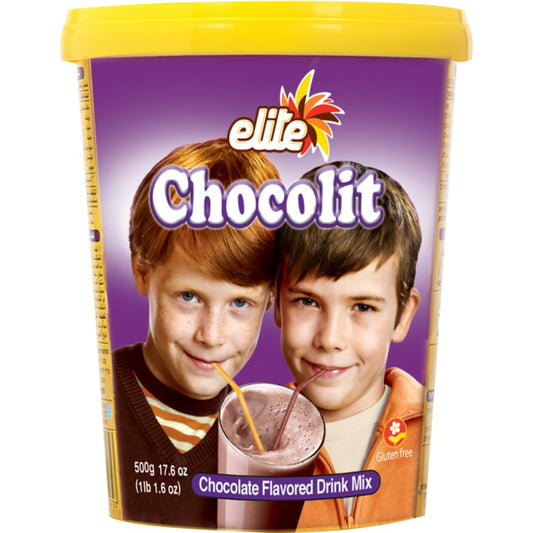 Elite chocolit drink mix. Chocolate powder