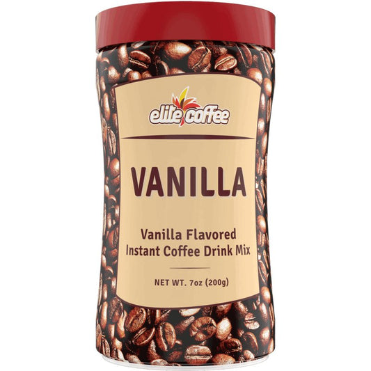 Elite instant coffee tin vanilla