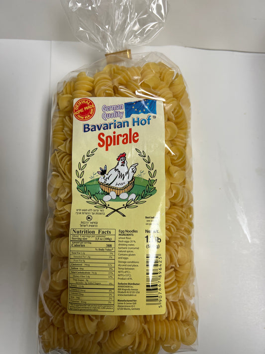 Bavarian hof spiral egg noodles