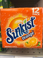 Sunkist orange soda 12 pack cans