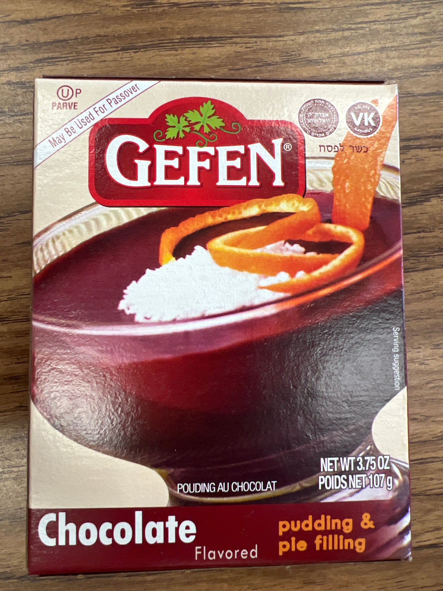 Gefen instant chocolate pudding