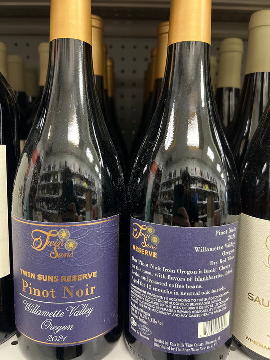 Twin Suns Reserve Pinot Noir Willamette Valley