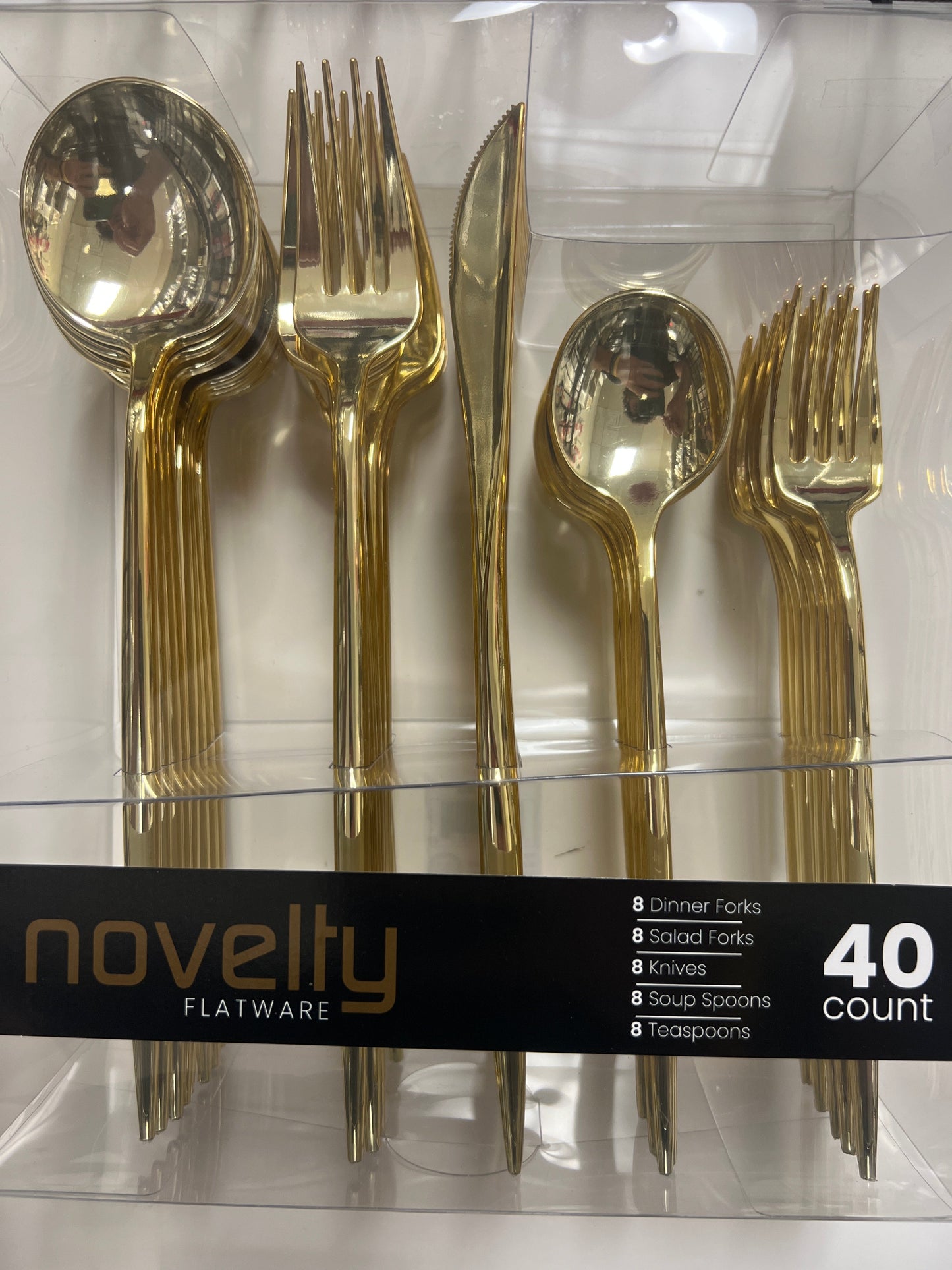 Blue sky #2915 novelty flatware 40ct cutlery gold