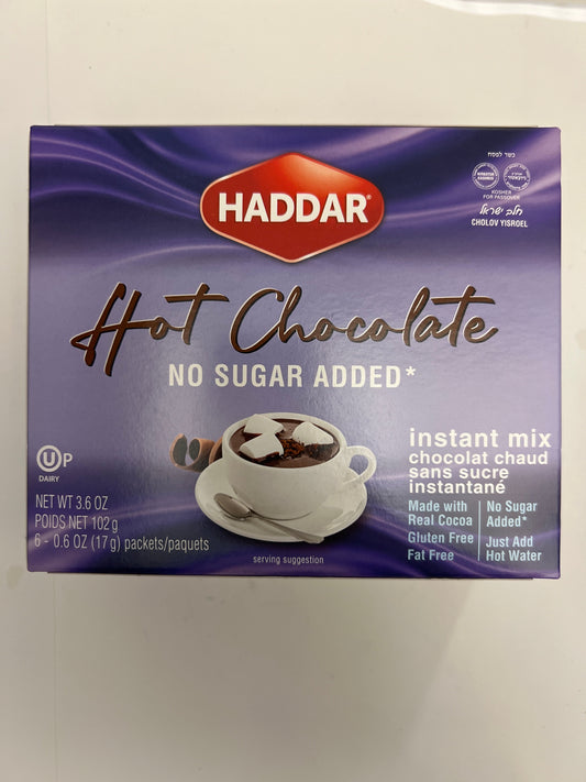 Haddar dairy no sugar added instant hot chocolate mix