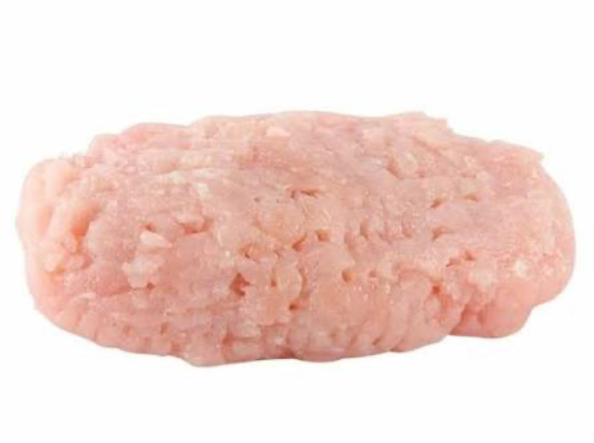 Shor Habor. Premium ground chicken breast. $11.99/lb. Weight adjusted at fulfillment approx 1.5lbs