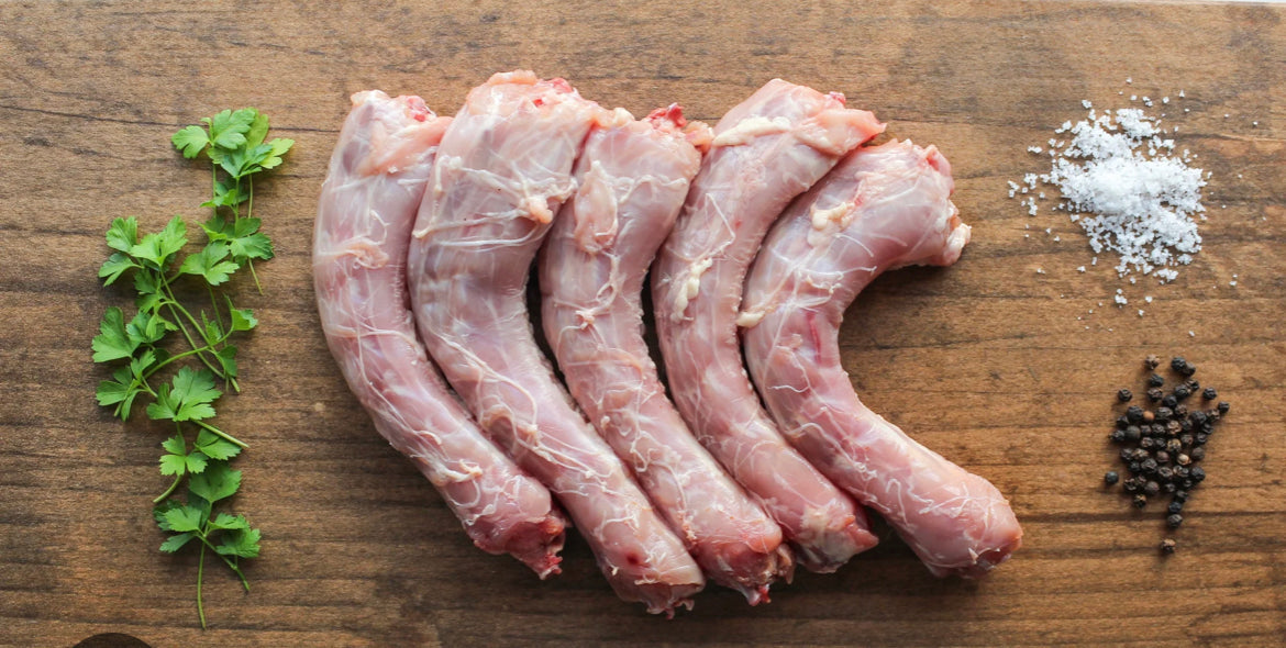 David Eliot chicken necks $3.99/lb. Price adjusted at fulfillment. Approx 1lbs KFP