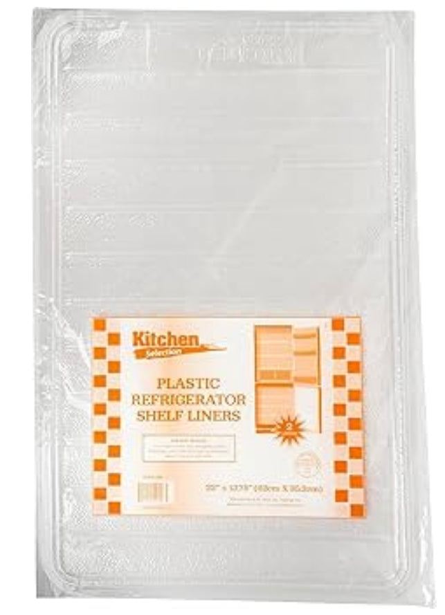 Kitchen selection. Fridge shelf liner Blue Sky Extra-Durable Disposable Refrigerator Shelf Liners (2 Pack) - 22"x13.75" | Premium Plastic Kitchen Organizers