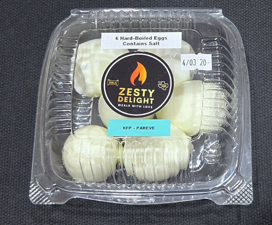Pre order. Zesty delight. 6 hard boiled eggs peeled. Parve