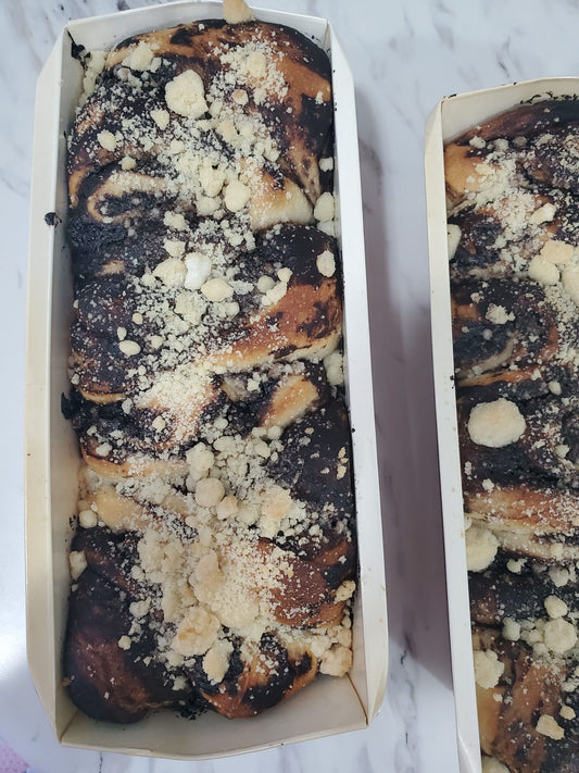 Crumbs. Sourdough babka loaf
