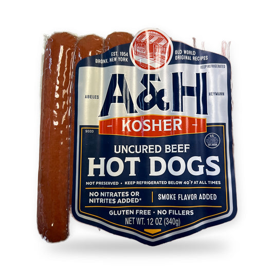 A and H uncured beef hotdogs gluten free