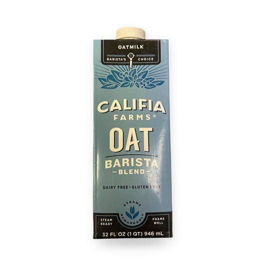 Baristas choice. Califia farms oat milk. Baristas blend. Dairy free. Gluten free