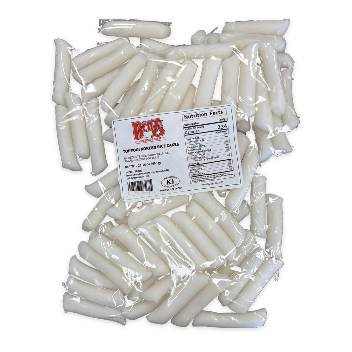 Benz's Toppogi Korean rice cakes 21.16 oz bag