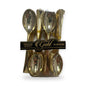 Blue sky #2364 gold settings 40 gold dessert spoons small