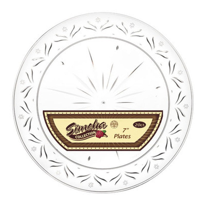 Blue Sky #326 Simcha Collection 7" Plastic Plates 20 ct