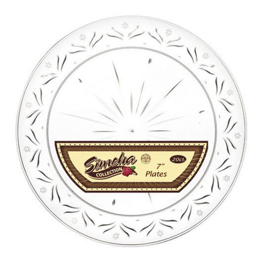 Blue Sky #326 Simcha Collection 7" Plastic Plates 20 ct