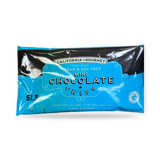 California gourmet. Mini chocolate chips vegan soy free gluten free 51.3%