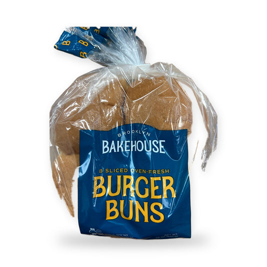 Crusters. Brooklyn bakehouse burger buns. 8 sliced oven fresh