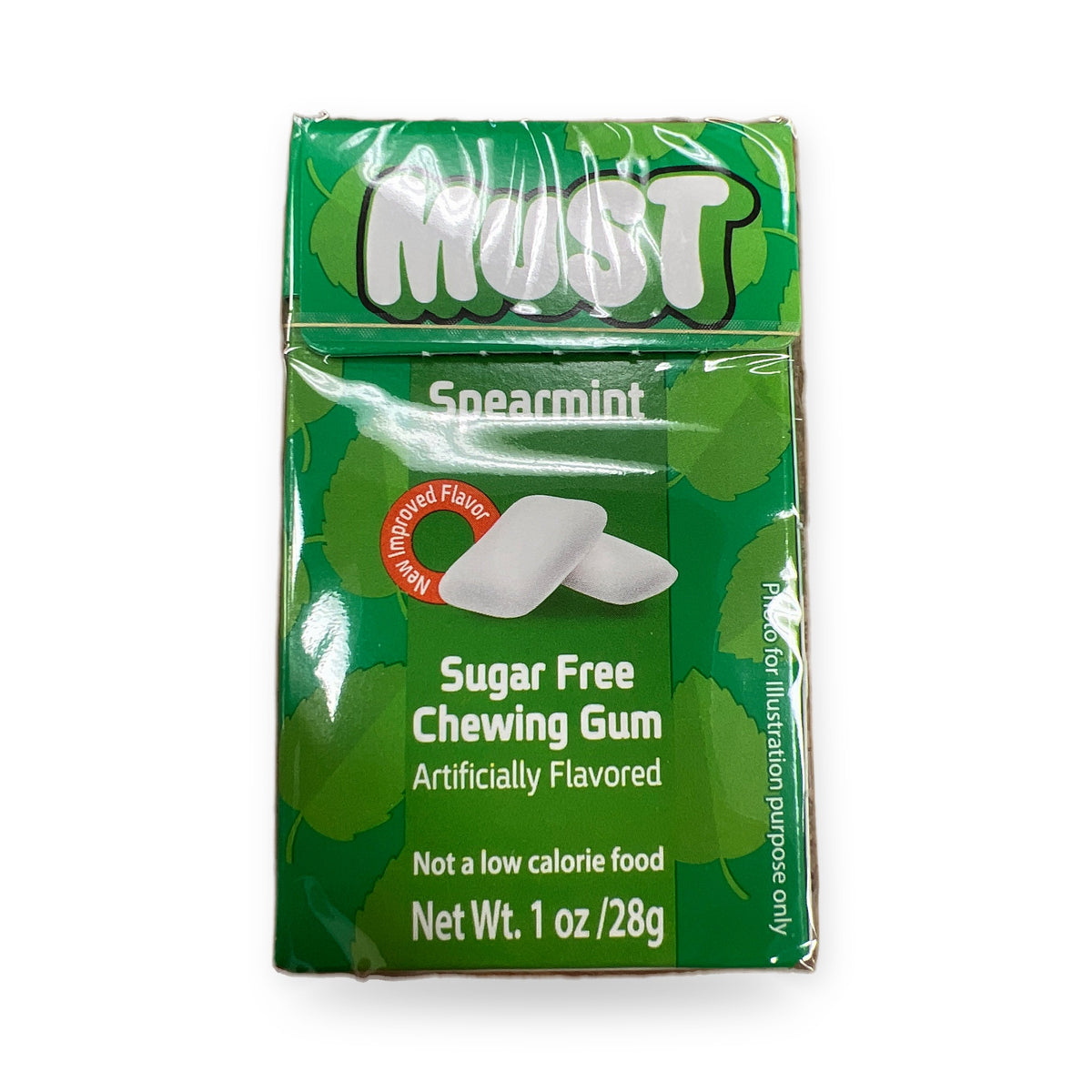Elite must gum box. Spearmint. Sugar free