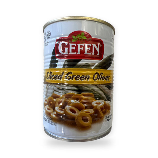 Gefen sliced green olives