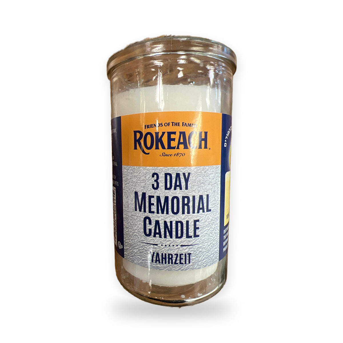 Rokeach Memorial Candle. Yartzeit Candle. 3 Day Candle