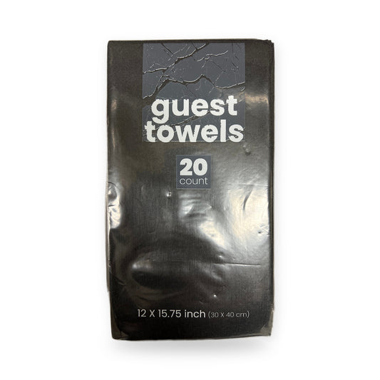 Simcha collection 3830 black guest towel/napkins 20ct