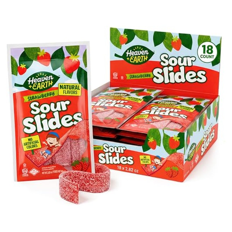 H&E Sour Slides Strawberry 2.82 oz