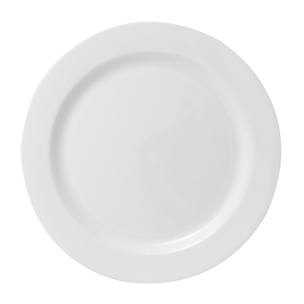 Blue Sky #2180 Mod Collection 10.25" White Round Dinner Plates 20 ct