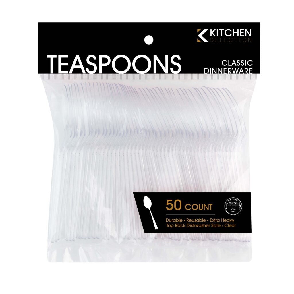 Blue Sky #227 Clear Plastic Teaspoons Deluxe 50 ct