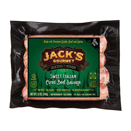 Jacks gourmet Sweet Italian cured beef sausage gluten free